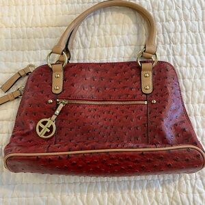 Giani Bernini Red Textured Shoulder Bag
